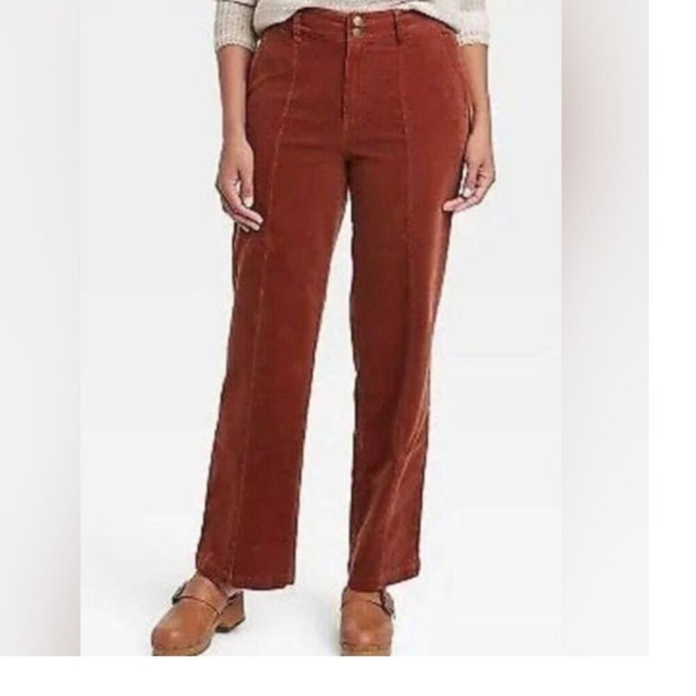 Knox Rose Women's Wide Leg Corduroy Pants Brown Size 12
